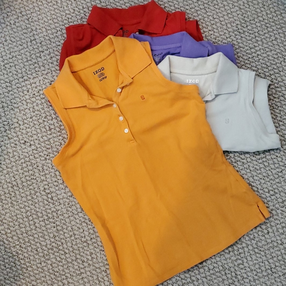 4 for $22 Izod sleeveless polos